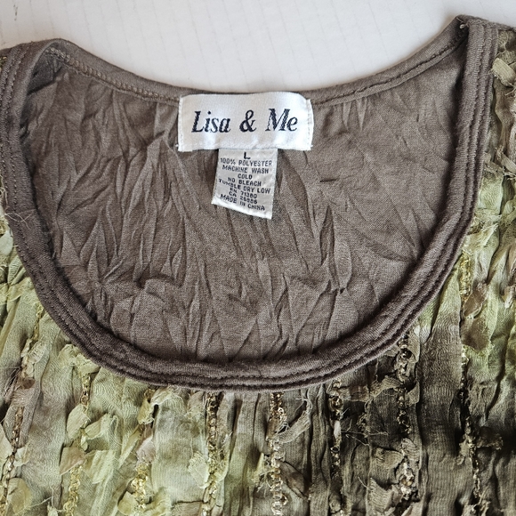 Lisa and Me Women Ribbon Top Size Large - Picture 5 of 9